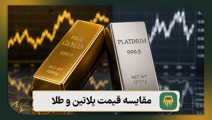 مقایسه قیمت پلاتین و طلا: بررسی 6 عامل مهم + قیمت 1405